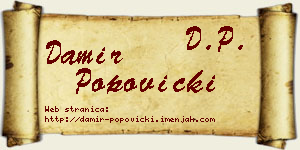 Damir Popovicki vizit kartica